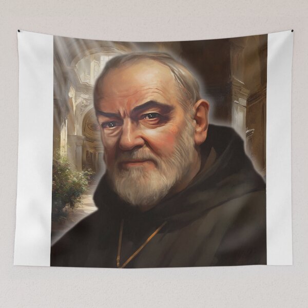 Item preview, Painting Padre Pio Puglia San Giovanni Rotondo designed and sold by Mickeymouse2023.