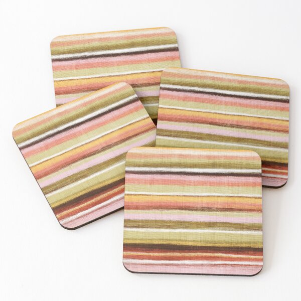 Item preview, Boho Sunset Textured Linen Stripes designed and sold by micklyn.