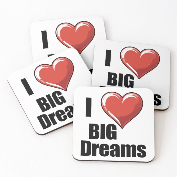 Item preview, I LOVE BIG DREAMS, heart with writing designed and sold by Raskal-Print.