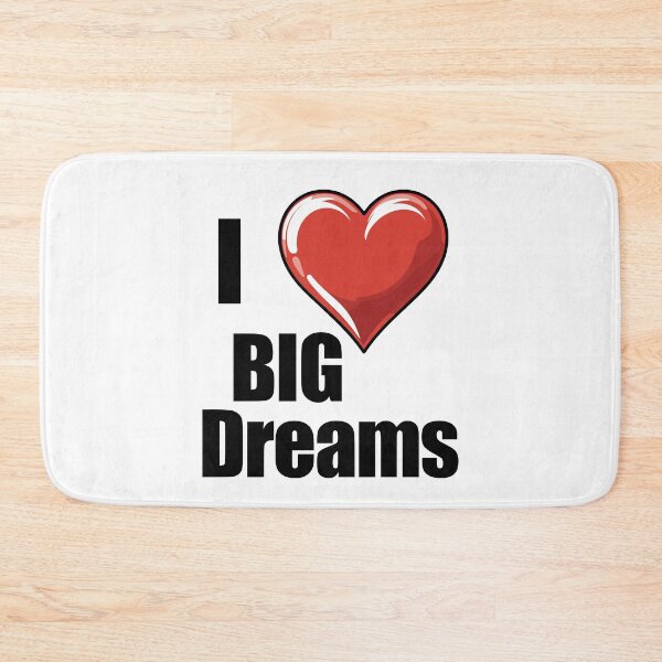 Item preview, I LOVE BIG DREAMS, heart with writing designed and sold by Raskal-Print.