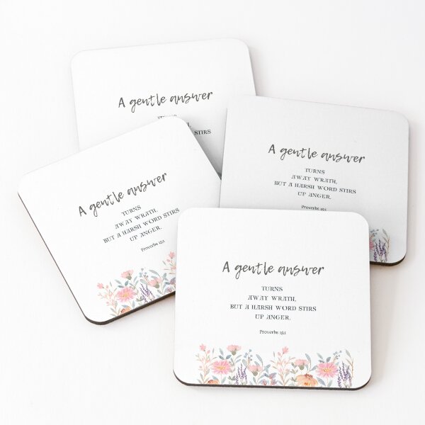 Item preview, A Gentle Answer - Motivational Bible Quotes designed and sold by Kagaz Kala.