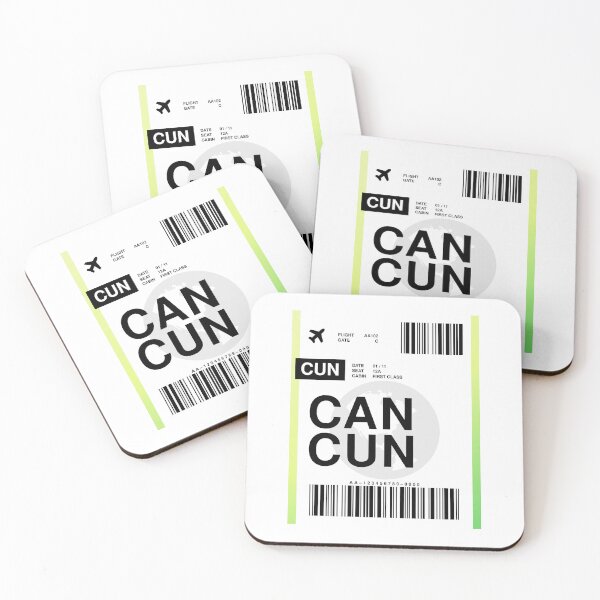 Item preview, Cancun Boarding Pass designed and sold by RabbitK.