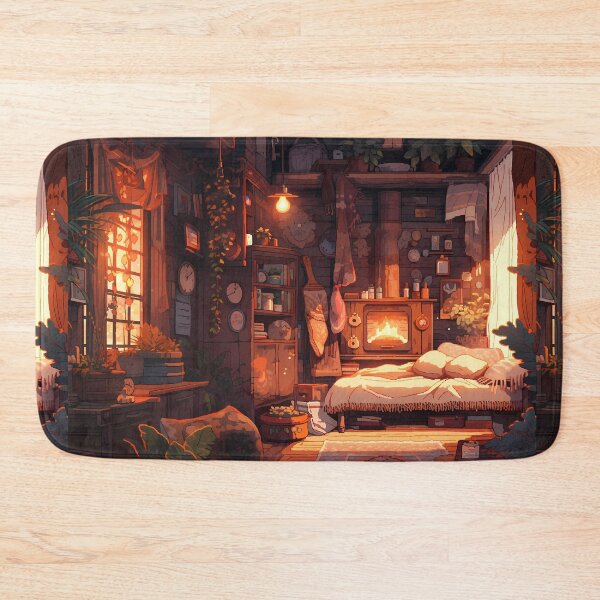 Item preview, Warm Cozy Anime Interior, pixel art- Cozy  designed and sold by octoboobs.