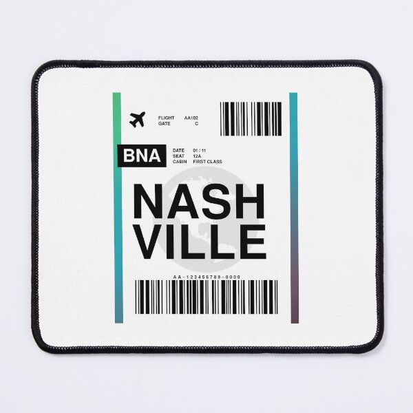 Item preview, Nashville Boarding Pass designed and sold by RabbitK.