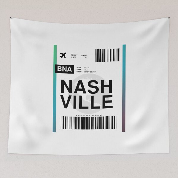 Item preview, Nashville Boarding Pass designed and sold by RabbitK.