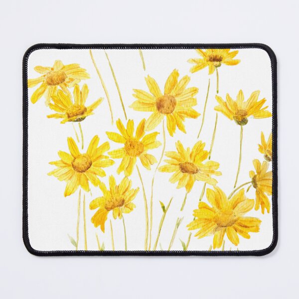 Item preview, yellow daisies watercolour hand painted  designed and sold by ColorandColor.