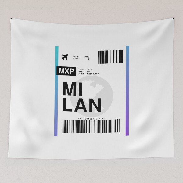 Item preview, Milan Boarding Pass designed and sold by RabbitK.