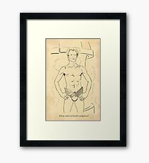 Dune Coloring Book Page -- Feyd's Codpiece -- Facebook Framed Print