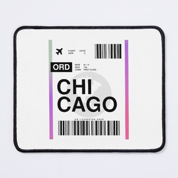 Item preview, Chicago Boarding Pass designed and sold by RabbitK.