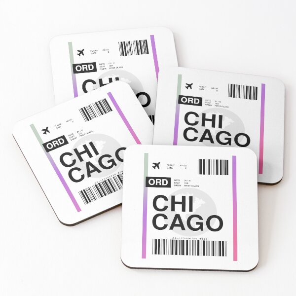 Item preview, Chicago Boarding Pass designed and sold by RabbitK.