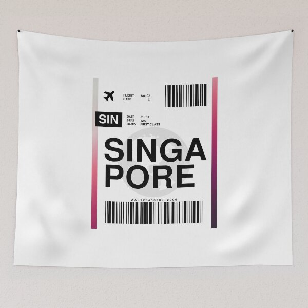 Item preview, Singapore Boarding Pass designed and sold by RabbitK.