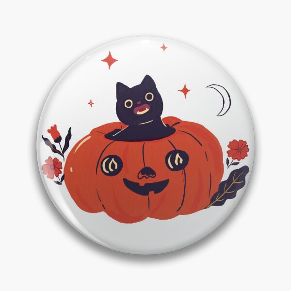 Item preview, The cat is cute in the pumpkin and scares the ghosts away designed and sold by ludmilart.