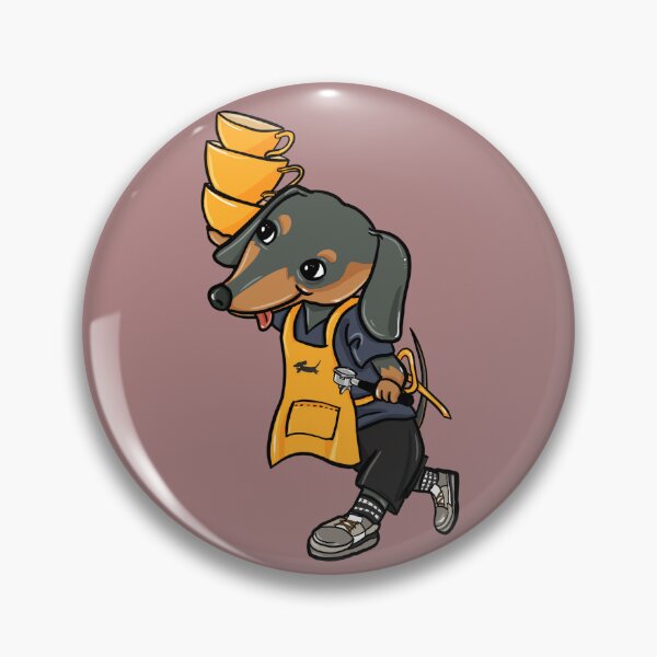 Item preview, barista dachshund designed and sold by Rayniverse.