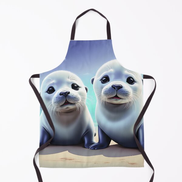 Item preview, Portrait of two baby seals on the beach designed and sold by Wonder-Place.