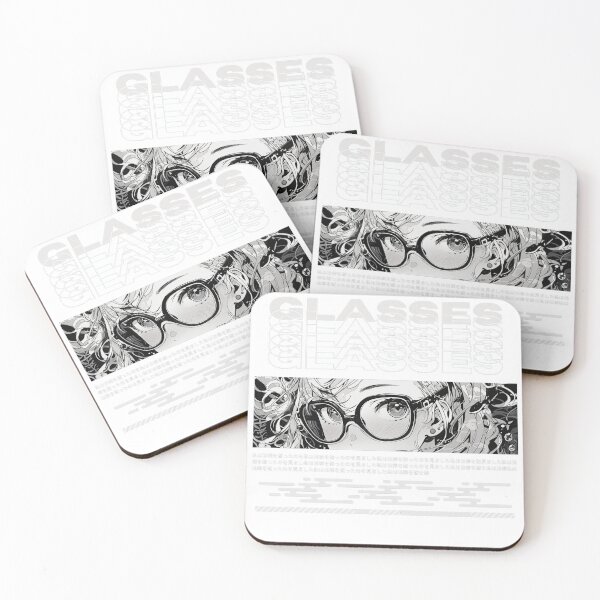 Item preview, Black and white anime girl with glasses designed and sold by karpuz-design.