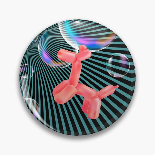 Item preview, Floating Balloon Dogs Bubbles, Happy Dog Hypnotherapy Red Teal designed and sold by SpiritGifts.