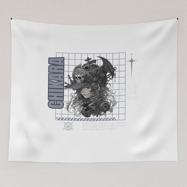 Item preview, Chikara black and white pirate anime girl  designed and sold by karpuz-design.