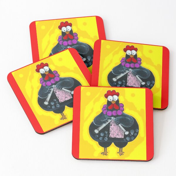 Item preview, La gallina papanatas tejiendo! designed and sold by Lalitapinta.