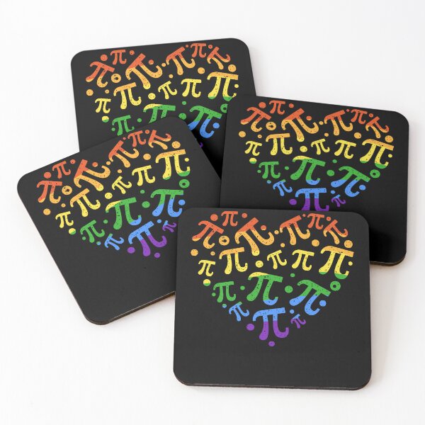 Aperçu de l'œuvre Pi Day LGBT Heart Design en forme de cœur en détresse dans le style Rainbow Flag pour les amateurs de mathématiques créée et vendue par venomousvector.