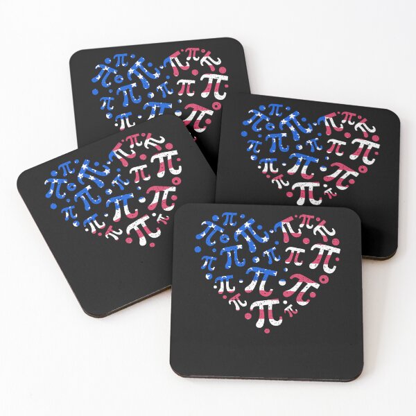 Aperçu de l'œuvre Pi Day USA Flag Heart en détresse Conception en forme de coeur dans le style du drapeau américain pour les amateurs de mathématiques créée et vendue par venomousvector.