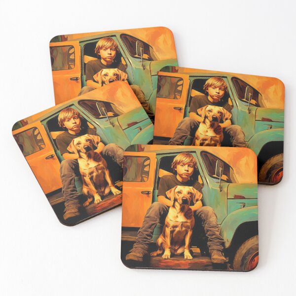 Item preview, Boy and dog designed and sold by Whimsicalhub.