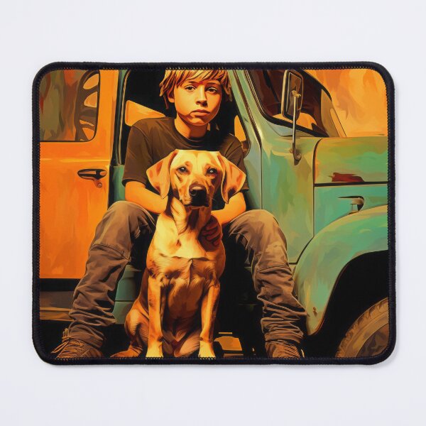 Item preview, Boy and dog designed and sold by Whimsicalhub.