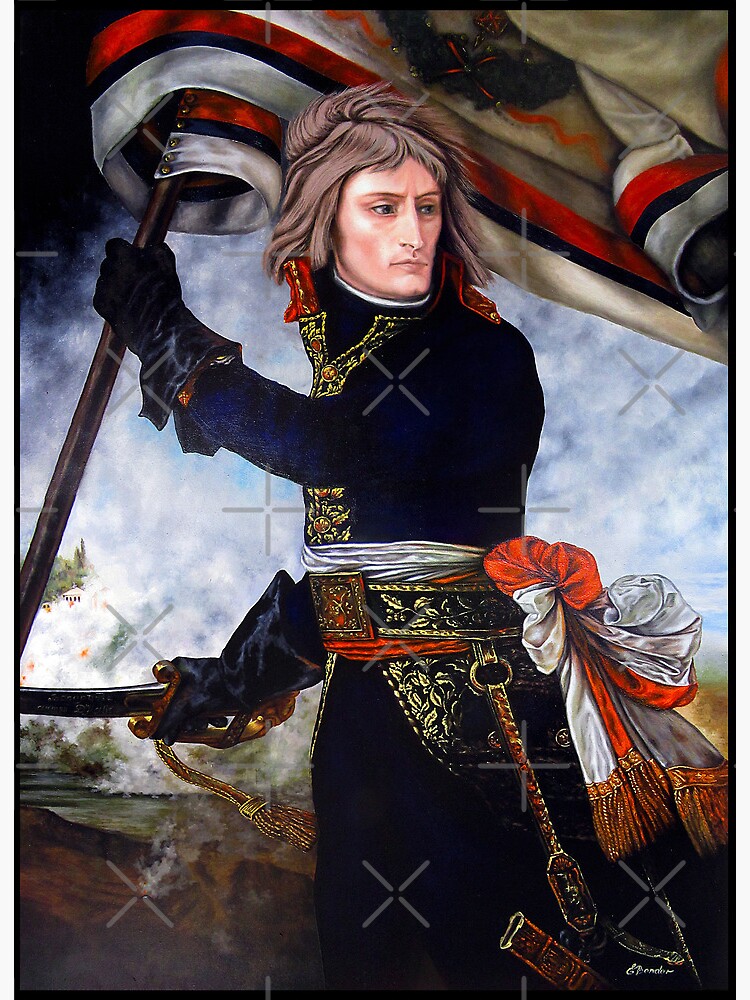 Thumbnail 2 of 2, Art Board Print, Bonaparte at the Pont D'Arcole designed and sold by Rinsetheman.