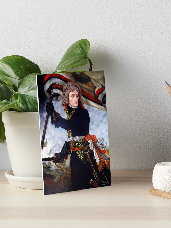 Thumbnail 1 of 2, Art Board Print, Bonaparte at the Pont D'Arcole designed and sold by Rinsetheman.