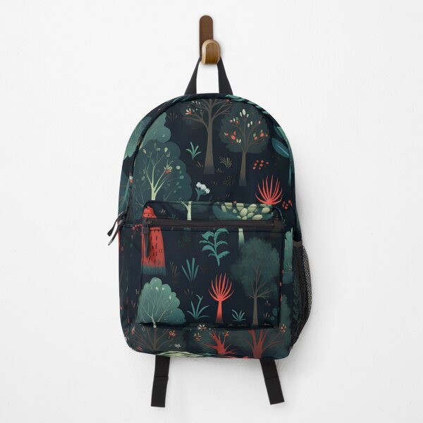 Item preview, pattern with trees in a dark forest, botanical texture designed and sold by in-leggings.