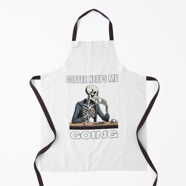 Item preview, Skeleton Drinking Coffee- Coffee Keeps Me Going designed and sold by RafikieCo.