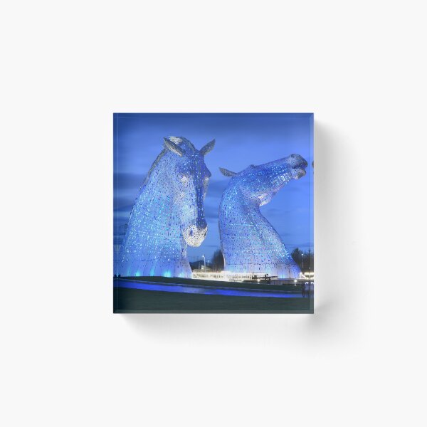 The Kelpies prints , Kelpies canvas prints Acrylic Block