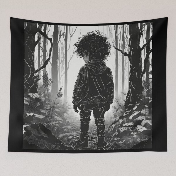 Item preview, Little Boy in The Dark Forest designed and sold by Bilisik.