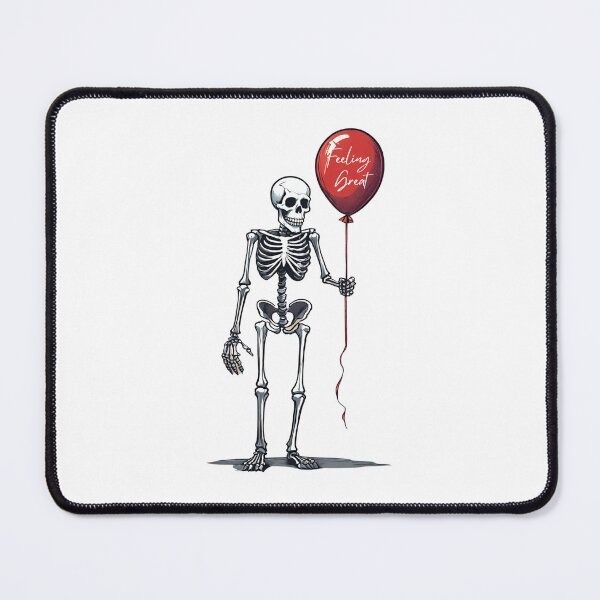 Item preview, Skeleton Holding Red Balloon - Feeling Great designed and sold by RafikieCo.