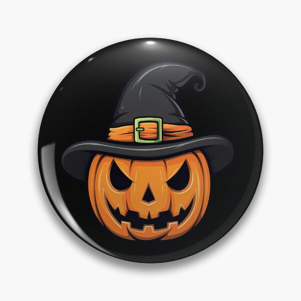 Item preview, Halloween pumpkin with a spooky looking hat designed and sold by InfigoArt.