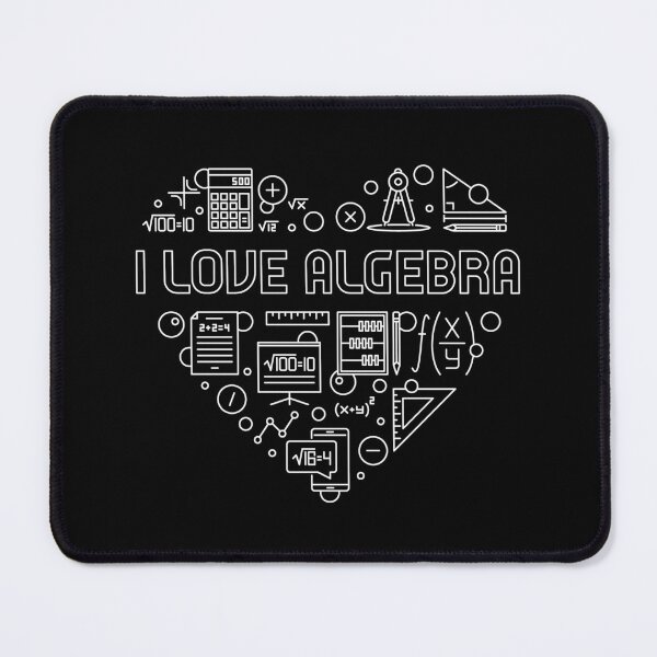 Item preview, I Love Algebra Heart - Math creative Heart-shaped outline design for mathematics teachers or students designed and sold by venomousvector.