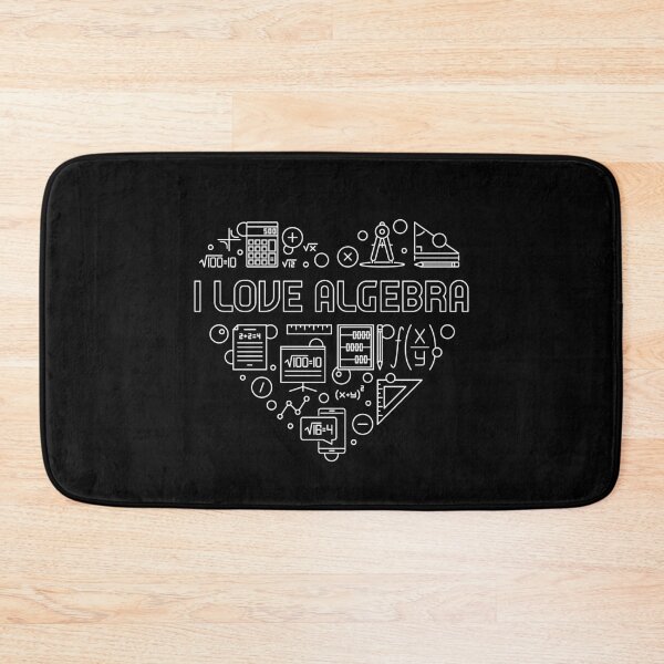 Item preview, I Love Algebra Heart - Math creative Heart-shaped outline design for mathematics teachers or students designed and sold by venomousvector.