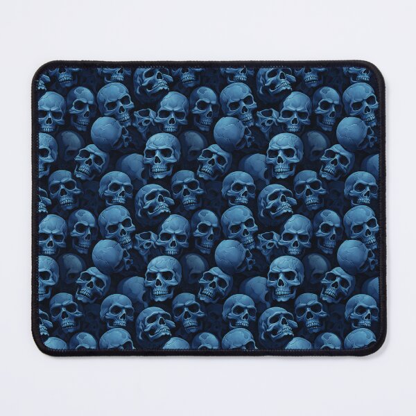 Item preview, Light Blue & Dark Blue Skulls Composite Overlay Pattern #1 designed and sold by ARTficiallyAnon.