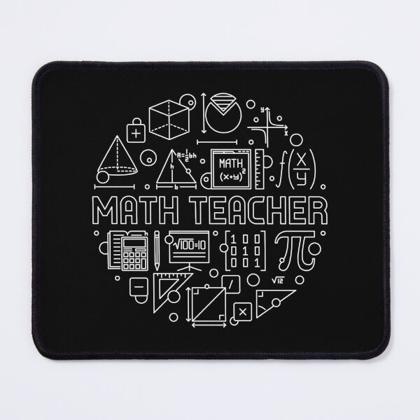 Item preview, Math Teacher creative circle-shaped outline design for mathematics teachers  designed and sold by venomousvector.
