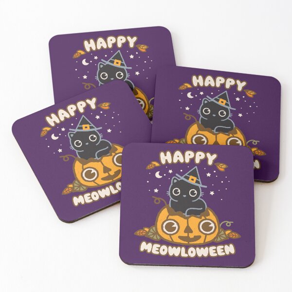 Item preview, Black Witches Cats Sat inside a Pumpkins! Halloween   designed and sold by WeirdPunderful.