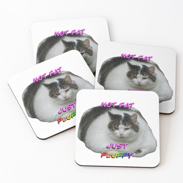 Item preview, NOT FAT JUST FLUFFY cat designed and sold by indirectsquid.