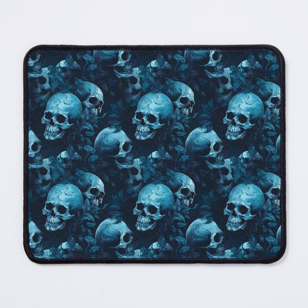 Item preview, Light Blue & Dark Blue Skulls Composite Overlay Pattern #3 designed and sold by ARTficiallyAnon.