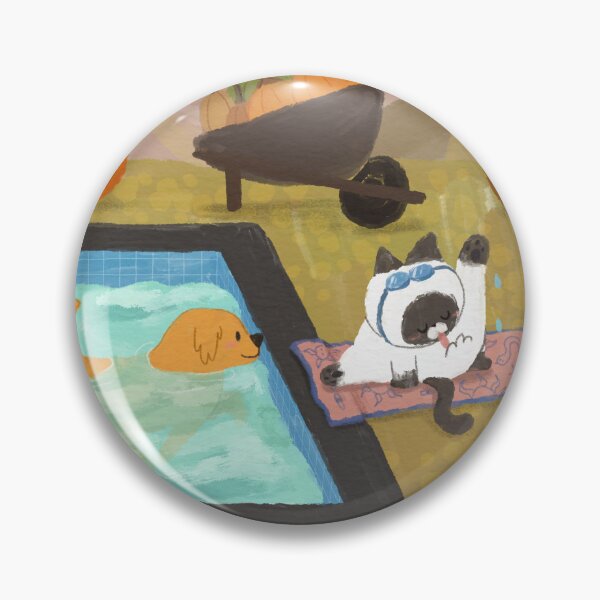 Item preview, Autumn pool with a golden retriever friend designed and sold by VAMPIREAPIRE.