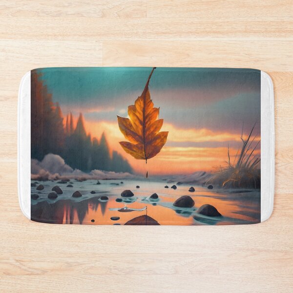 Item preview, Falling leaf autumn warm feeling wall painting designed and sold by denakh.