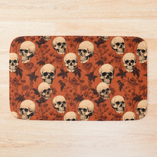 Item preview, Peach & Burnt Orange Skulls Composite Overlay Pattern #2 designed and sold by ARTficiallyAnon.