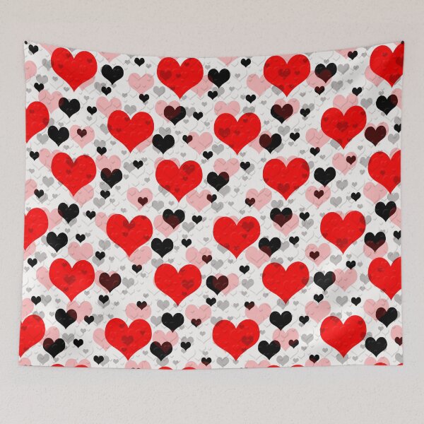 Item preview, Red Hearts Pattern designed and sold by PatternTitan.