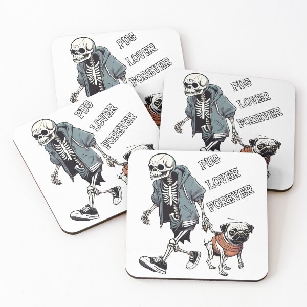 Item preview, Pug Lover Forever - Skeleton Walking Pug Skeleton Dog designed and sold by RafikieCo.
