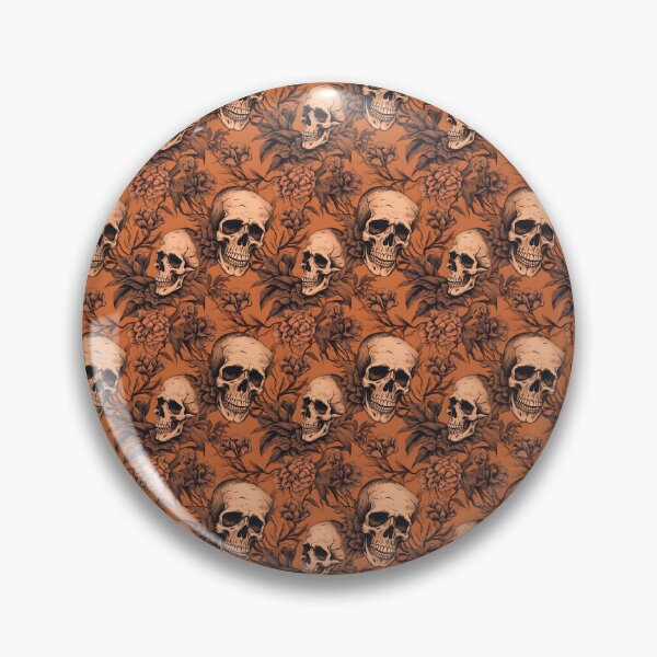 Item preview, Peach & Burnt Orange Skulls Composite Overlay Pattern #3 designed and sold by ARTficiallyAnon.