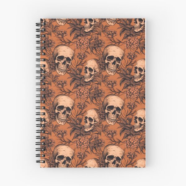 Item preview, Peach & Burnt Orange Skulls Composite Overlay Pattern #3 designed and sold by ARTficiallyAnon.
