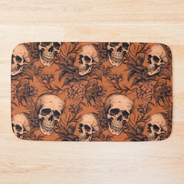 Item preview, Peach & Burnt Orange Skulls Composite Overlay Pattern #3 designed and sold by ARTficiallyAnon.