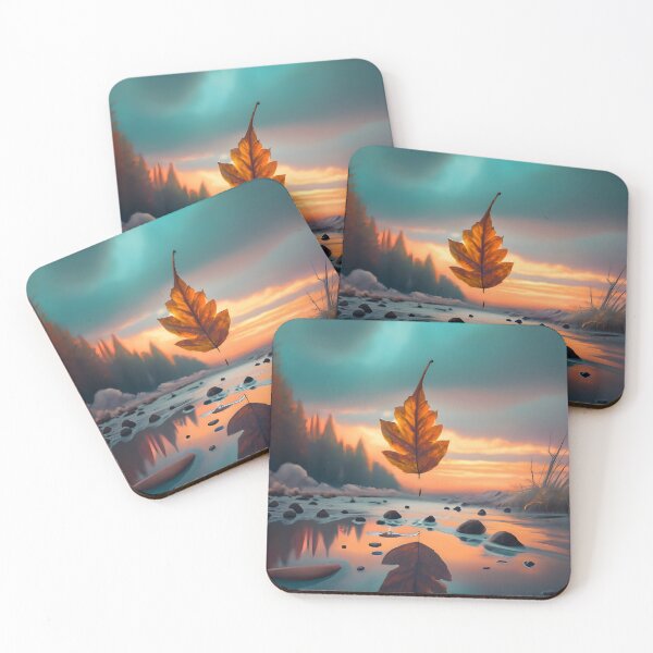 Item preview, Falling leaf autumn warm feeling wall painting designed and sold by denakh.